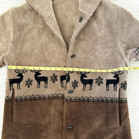 Alpine Studio | Fleece Reversible Oversized Hood Coat | Brown | M - Picture 7 of 11